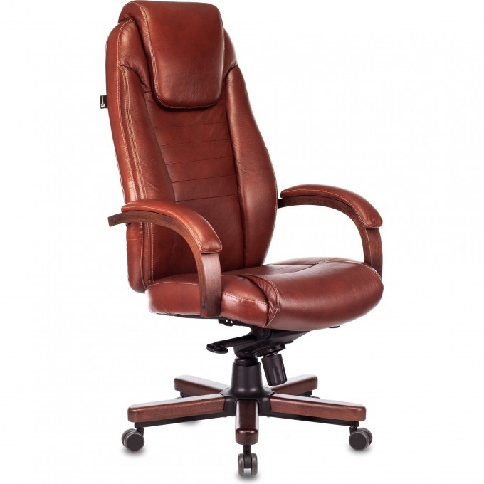 Кресло руководителя БЮРОКРАТ T-9923WALNUT светло-коричневое, кожа T-9923WALNUT/CHOK Кресло руководителя БЮРОКРАТ T-9923WALNUT светло-коричневое, кожа T-9923WALNUT/CHOK