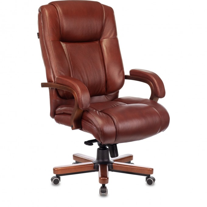 Кресло руководителя БЮРОКРАТ T-9925WALNUT светло-коричневое, кожа T-9925WALNUT/CHOK Кресло руководителя БЮРОКРАТ T-9925WALNUT светло-коричневое, кожа T-9925WALNUT/CHOK