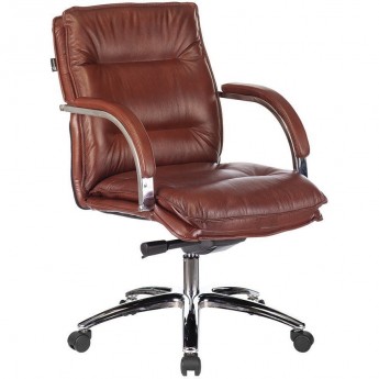 Кресло руководителя БЮРОКРАТ T-9927SL-LOW светло-коричневое, кожа Кресло руководителя БЮРОКРАТ T-9927SL-LOW светло-коричневое, кожа
