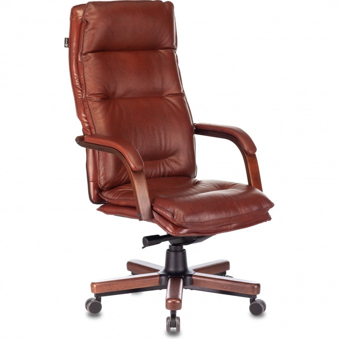 Кресло руководителя БЮРОКРАТ T-9927WALNUT светло-коричневое, кожа T-9927WALNUT/CHOK Кресло руководителя БЮРОКРАТ T-9927WALNUT светло-коричневое, кожа T-9927WALNUT/CHOK