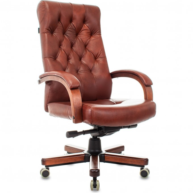 Кресло руководителя БЮРОКРАТ T-9928WALNUT светло-коричневое, кожа T-9928WALNUT/CHOK Кресло руководителя БЮРОКРАТ T-9928WALNUT светло-коричневое, кожа T-9928WALNUT/CHOK