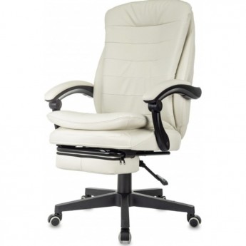 Кресло руководителя БЮРОКРАТ T-9950MSG-F слоновая кость эко.кожа крестов. пластик подст.для ног Кресло руководителя БЮРОКРАТ T-9950MSG-F слоновая кость эко.кожа крестов. пластик подст.для ног