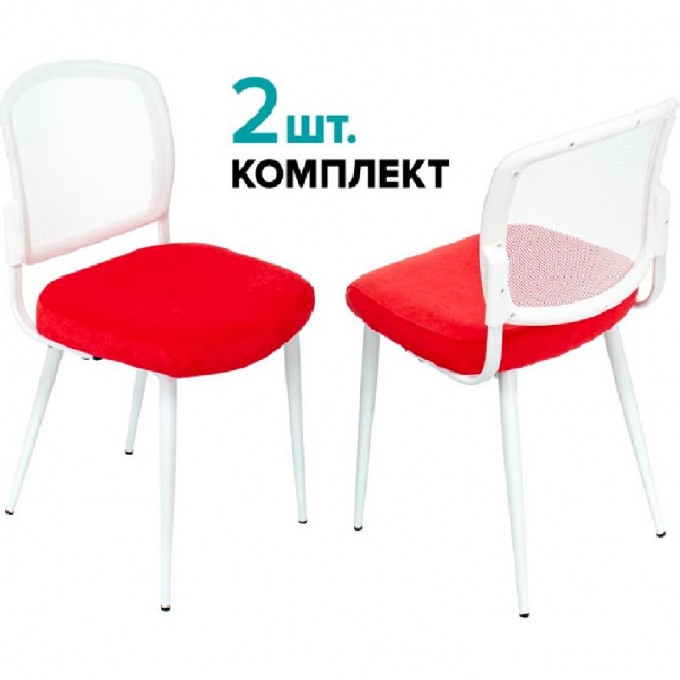 Стул для кухни БЮРОКРАТ KF-8_2 красный, комплект 2шт KF-8W/RED_2 Стул для кухни БЮРОКРАТ KF-8_2 красный, комплект 2шт KF-8W/RED_2
